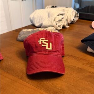 Legacy Red Baseball Cap with Gold Embroidery